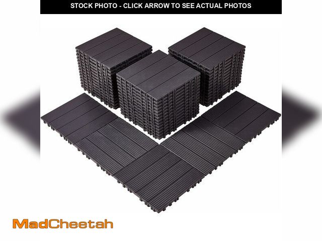 Lot 74-14305953 - VEVOR 54 sq. ft Plastic Interlocking Deck Tiles, 54 Pack,12"x12" Waterproof Non-Slip Outdoor Floorin...