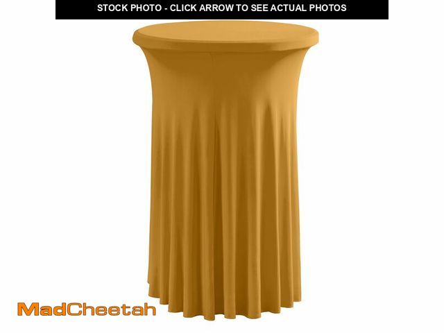 Lot 74-12454792 - iEventStar 30 inches 32" Highboy Cocktail Round Stretch Spandex Table Cover Table Skirt High Top Tab...