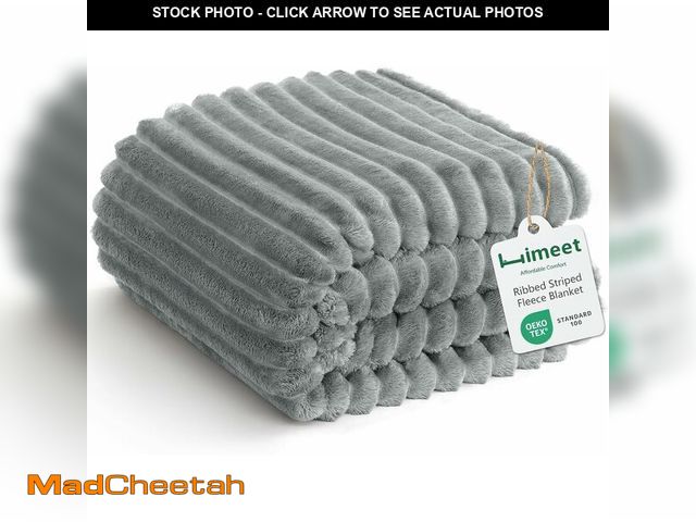 Lot 74-13583195 - HIMEET Soft Light Grey Twin Blanket for Bed - 300GSM Cozy Fleece Blanket for men, Small Lightweight ...