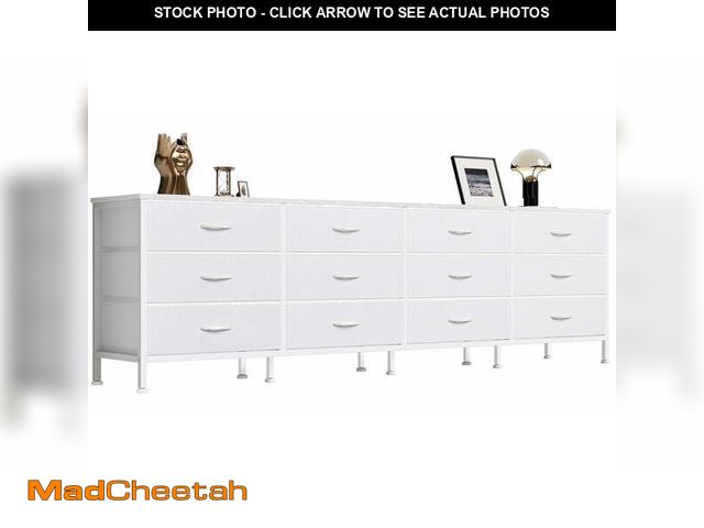 Lot 74-14604255 - 70 Inch Large Dresser for Bedroom, 12 Drawer TV Stand for 65, 75 Inch TV, Long Dresser for Living Ro...