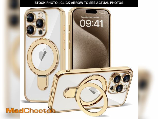 Lot 74-14266830 - ETPESOK Compatible with iPhone 15 Pro Max Case with Invisible Magnetic Ring Stand [Compatible with M...