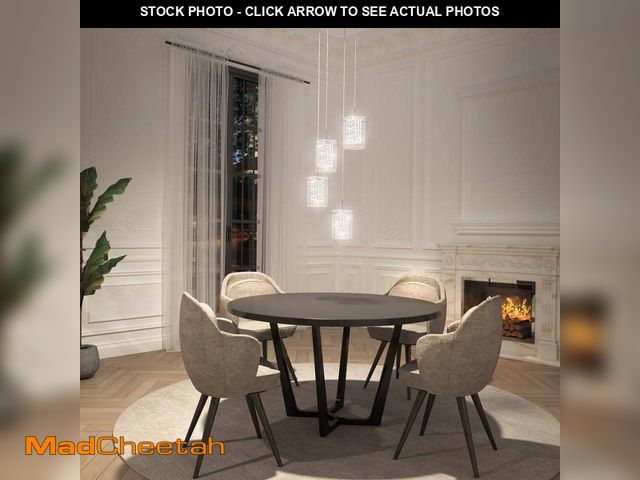 Lot 74-12775999 - *DIRTY/SCRATCHED* Artika Crystal Cube 17-Watt 4 Light Chrome Modern Integrated LED Pendant Light Fix...