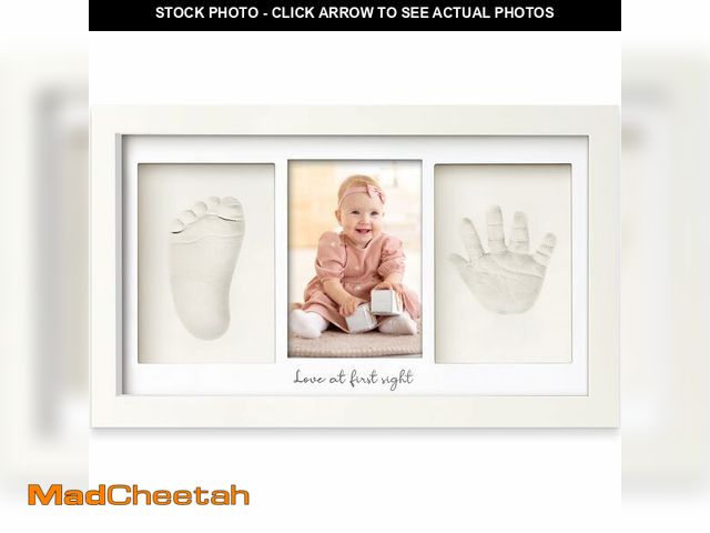 Lot 74-13570933 - KeaBabies Baby Hand and Footprint Kit - Clay Handprint Keepsake Frame, Newborn Nursery Picture Frame...