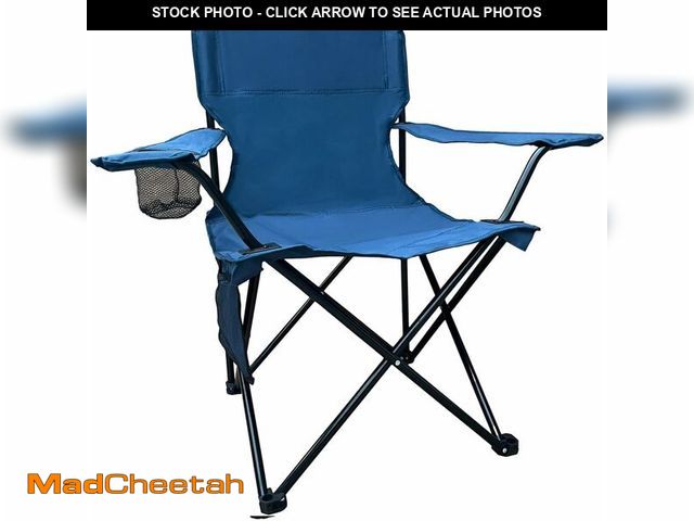 Lot 74-12696005 - VOYSIGN Folding Camping Chair with Cup Holder &amp; Storage Bag, 225lbs Capacity, Large Anti-Sink Fe...