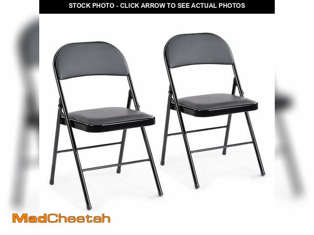 Lot 74-12891634 - CONCETTA 2 Pack Folding Chair, Indoor Outdoor Portable Stackable Commercial Leather Padded Seat for ...