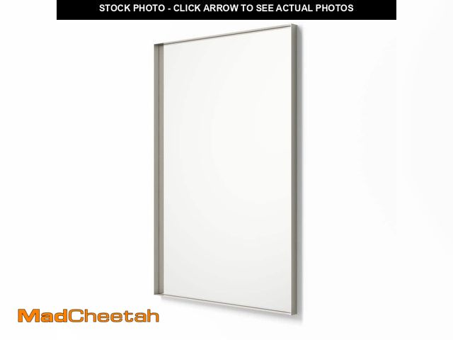 Lot 74-13046524 - better bevel 24 in. x 36 in. Metal Framed Rectangular Bathroom Vanity Mirror in Nickel - UNUSED