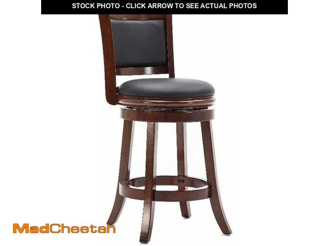 Lot 74-13581504 - Boraam Augusta Counter Height Swivel Stool, 24-Inch, 1-Pack, Cherry - UNUSED