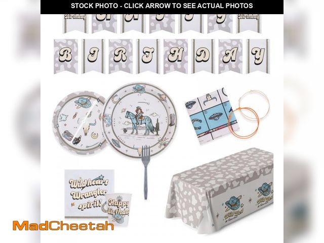 Lot 74-12374665 - Western Party Decorations Set - Western Birthday Party Supplies Kit With Free Mini Party Game Addon,...