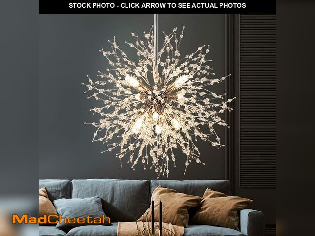 Lot 74-13044589 - Depuley Modern Crystal Chandeliers, Dandelion Firework Chandelier, 8-Light Pendant Light fixtures, S...