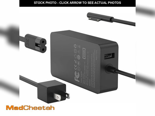 Lot 74-12322876 - 65W Surface Pro Laptop Charger for Microsoft Surface Pro 10, 9, 8, 7+, 7, 6, 5, 4, 3, X, Windows Sur...