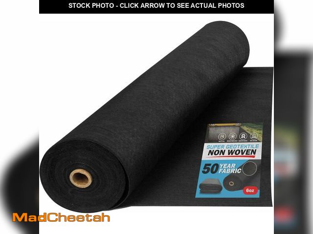 Lot 74-13836348 - Super Geotextile 4, 6, 8 oz Non Woven Fabric for Landscaping, French Drains, Underlayment, Erosion C...