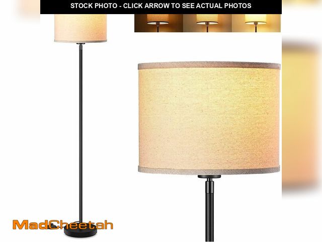 Lot 74-12975416 - Modern Floor Lamps for Living Room Bedroom, Small Standing Lamp with Lampshade, Simple 58" Tall Lamp...