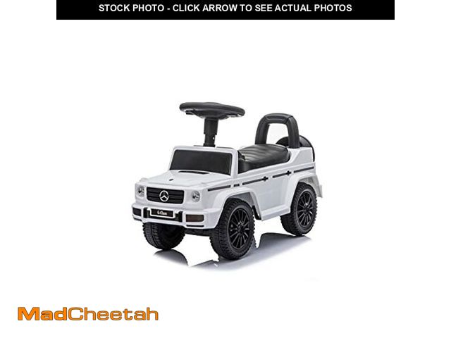 Lot 74-12664125 - Best Ride On Cars Kids Outdoor Stroller Mercedes G-Wagon Push Car with Working Lights, Horn, and Mus...
