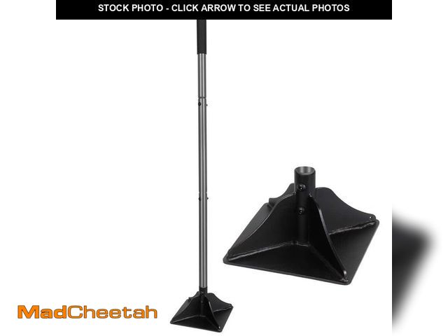 Lot 74-12465471 - *SEE DETAILS* WaLensee 10 in. x 10 in. Steel Tamper with 48 in. Steel Handle Garden Tamper with Rubb...