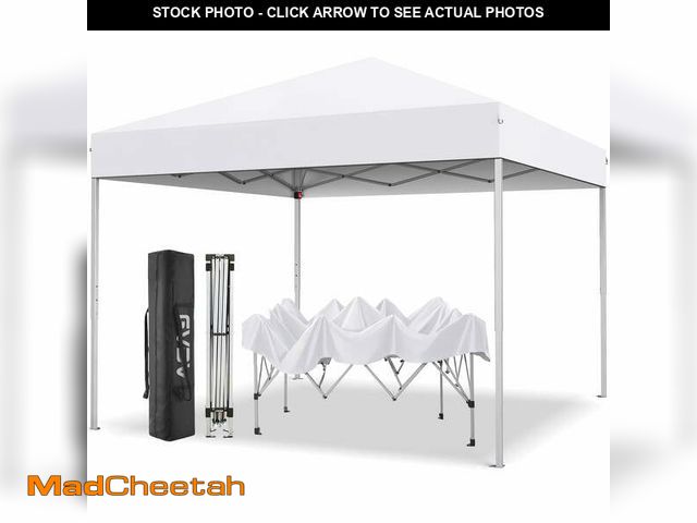 Lot 74-13817023 - GVDV 10 ft x 10 ft Easy Pop up Outdoor Canopy Tent, Straight Legs Instant Canopy for Outside with Ca...