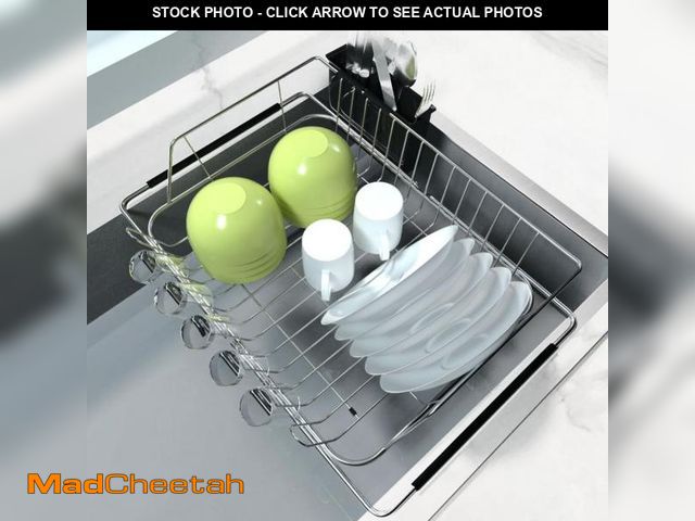 Lot 74-11548958 - DOLRIS Dish Drying Rack, Dish Drainer for Kitchen Counter, SUS304 Stainless Steel Dish Rack with Ute...
