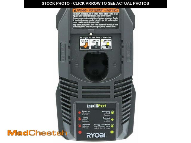 Lot 74-12851469 - *DIRTY/SCRATCHED* Ryobi Genuine OEM 18V Dual Chemistry Charger # 140173021 *DIRTY/SCRATCHED*  - USED
