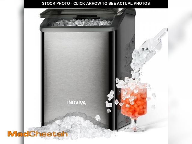 Lot 74-12241525 - inoviva Nugget Ice Maker Countertop, 40lbs/24H Soft Chewable Pellet Ice Machine with Self-Cleaning, ...