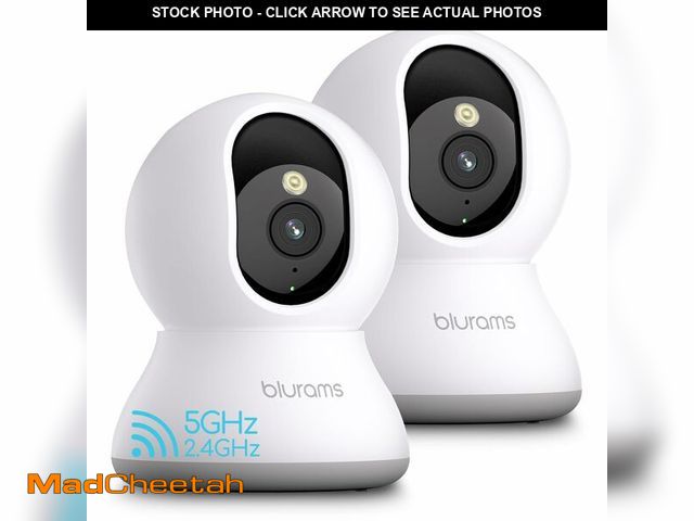 Lot 74-14206865 - blurams 5G Cameras for Home Security, 2K Pet Camera with Phone App, 360ÃÂ° PTZ Indoor Camera w/Dual...