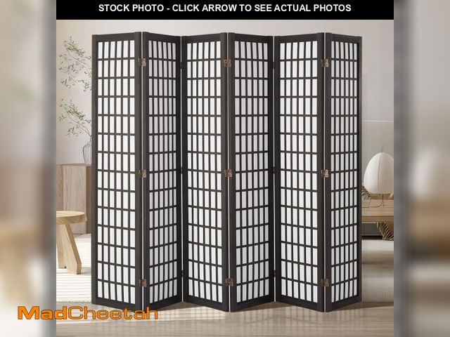Lot 74-12513549 - VEVOR Room Divider, 6 Panel Japanese Room Divider, Folding Privacy Screen Indoor, Portable Partition...