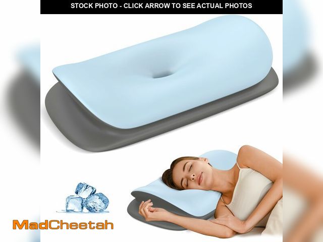 Lot 74-12704345 - Olumoon Cervical Neck Pillow for Pain Relief - Ergonomic Memory Foam Contour Pillows for Side, Back ...