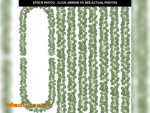 Lot 74-12214654 - CQURE 66Pcs Eucalyptus Garland,Artificial Eucalyptus Leaves Table Greenery Garland Wreath Vines for ...