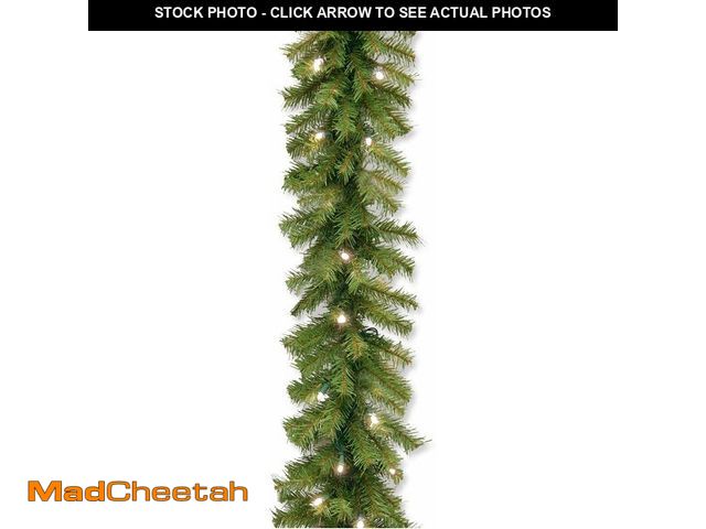 Lot 74-12828025 - National Tree Company 9 ft Pre-Lit Norwood Fir Artificial Christmas Garland, Christmas Decoration wi...