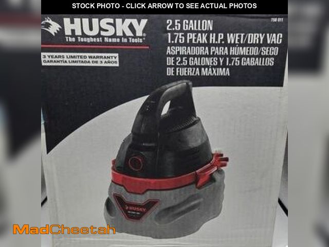Lot 74-12017497 - (MISSING HOSE,END PIECES) husky 2.5 wet dry vac - USED