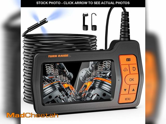 Lot 74-12506510 - Triple Lens Sewer Camera with 50ft, 5" IPS Screen Borescope with Light, 1080P HD Endoscope IP67 Drai...