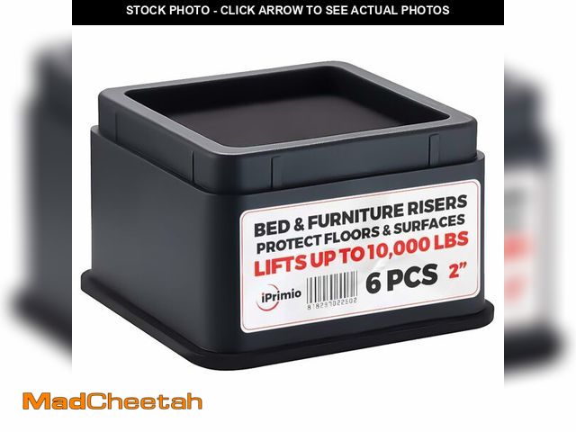 MadCheetah.com - Lot 74-12713208 - iPrimio Bed Risers 2 Inch - Square ...