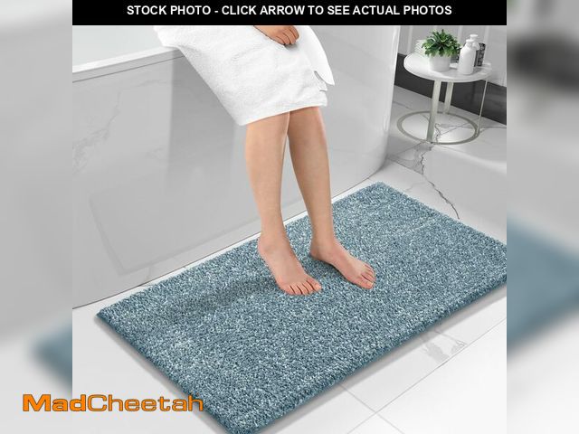 Lot 74-12609416 - Yimobra Long Bathroom Rug Non Slip Washable 47x24, Soft Absorbent Microfiber Bath Mat, Dual-Tone Dec...