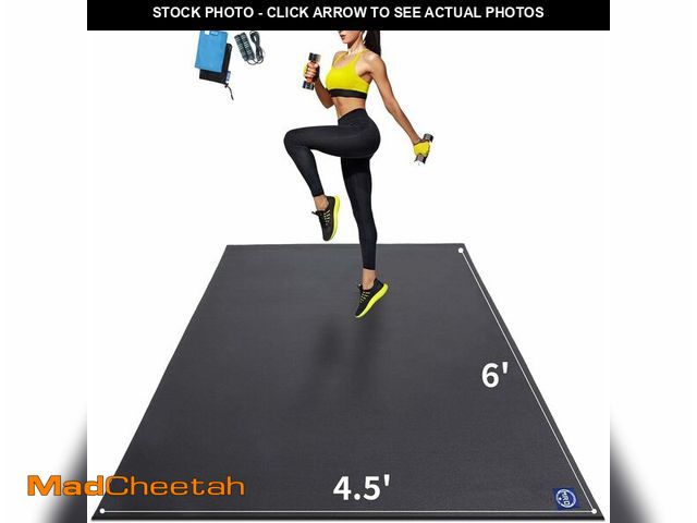 Lot 74-14350163 - Exercise Mat For Home Gym, 6'x2.5' (7mm) Workout Mats for Gym Flooring, Non-Slip, Extra Thick Durabl...