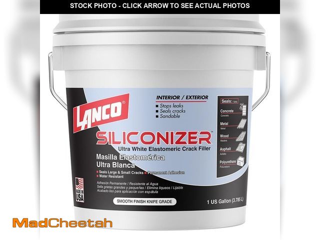 Lot 74-14597413 - Lanco Siliconizer Crack Filler 1 Gal. White Elastomeric Roof Patch RC230-4 - UNUSED