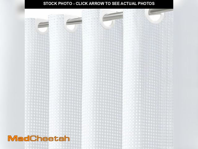 Lot 74-13776266 - Inhousolu No Hook Waffle Weave Shower Curtain with Removable Snap in Fabric Liner Set for Bathroom, ...