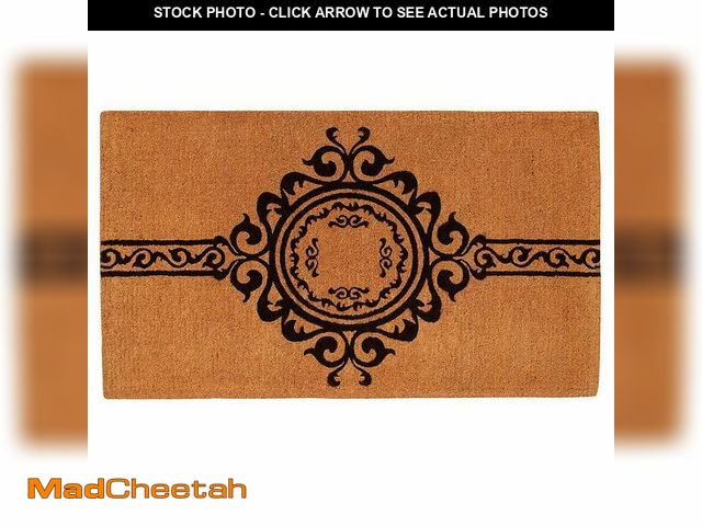 Lot 74-12867984 - Calloway Mills 180073672NP Garbo Doormat, Extra-Thick 3' x 6' x 1.50", Natural/Black - UNUSED