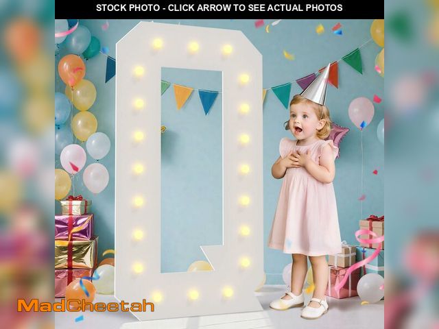 Lot 74-13987247 - 4FT Marquee Light Up Letters, Marquee Letters Q, Pre-Cut Foam Board Set Can Be Used for Birthday Par...