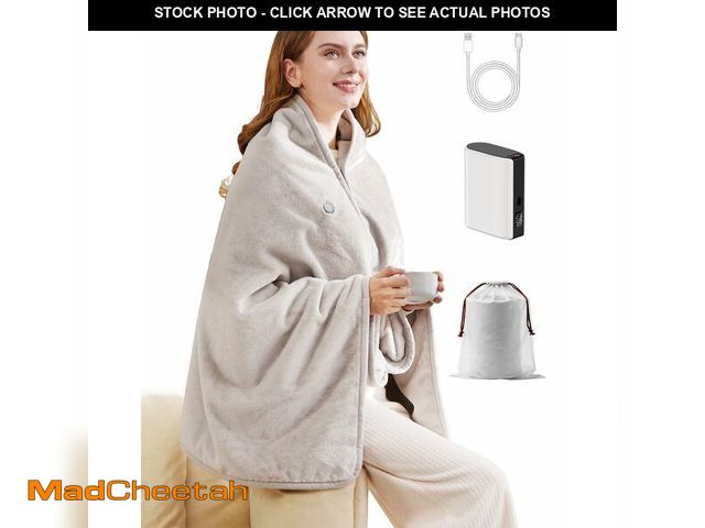 Lot 74-14215753 - Zireot Cordless Heated Blanket with Battery Pack,Battery Operated Heated Throw,USB Rechargeable Heat...