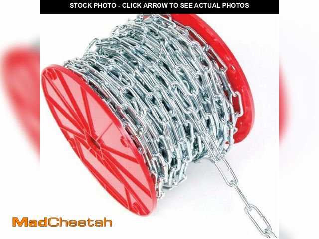 Lot 74-13698143 - Koch Trade Size 2/0 Diameter by 100-Feet, Coil Straight Chain, Tie-Out Chain, Zinc Plated, up to 520...