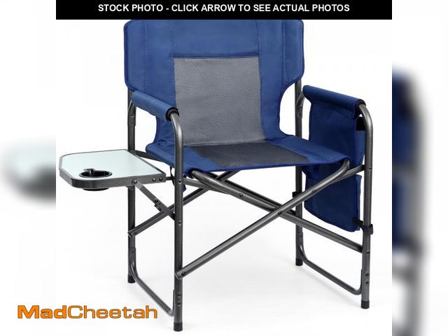 Lot 74-12165351 - Yestomo Directors Chair, Camping Chairs for Adults, Heavy Duty Side Table, Lawn Chairs with Side Poc...