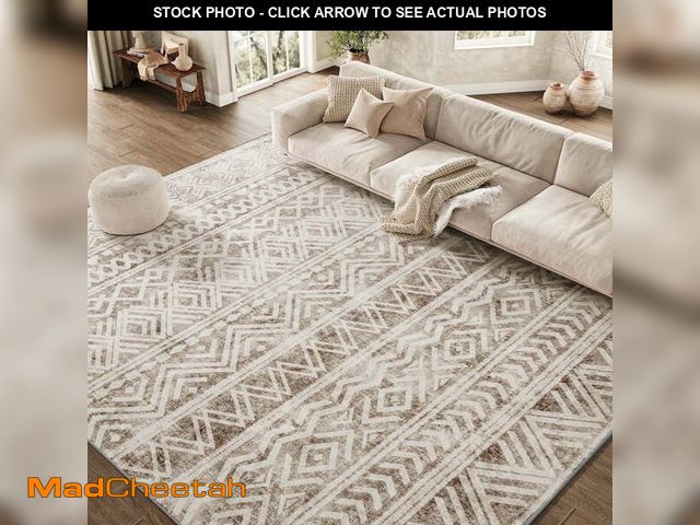 Lot 74-12849934 - SIXHOME 8'x10' Area Rugs for Living Room Washable Rugs Boho Large Area Rug Modern Geometric Neutral ...