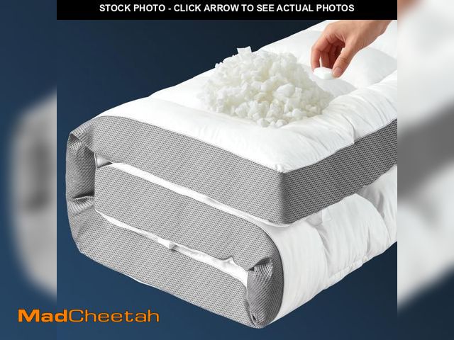 Lot 74-12526609 - HYPREST 4 Inch Mattress Topper Queen, Thick Cooling Cotton Pillow Top with 2000 GSM Shredded Memory ...