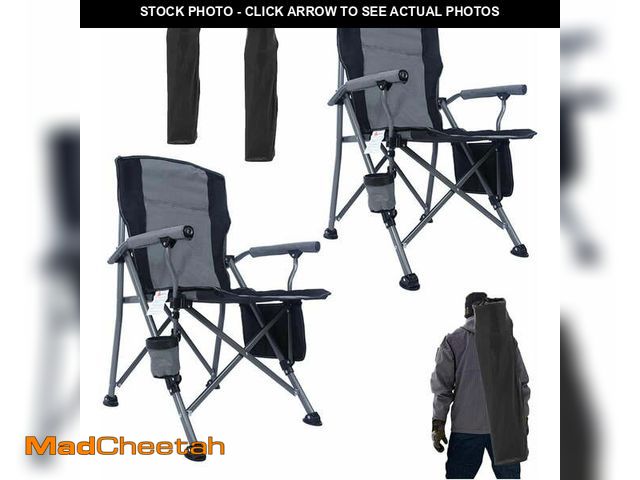 Lot 74-14438584 - UMINEUX Portable Camping Chair Folding Quad Outdoor Large Heavy Duty Support 330 lbs Thicken 600D Ox...