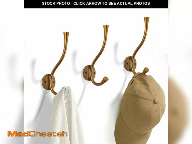 Lot 74-14339215 - SAILING 3 Pack Coat Hooks - Antique Brass Coat Hooks Decorative Wall Hooks for Bathroom Living Room ...