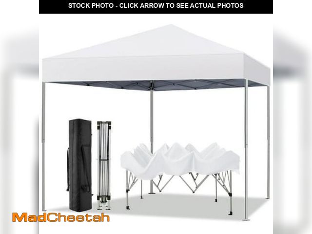 Lot 74-12173754 - GVDV 10 Ft X 10 Ft Easy Pop up Outdoor Canopy Tent  Straight Legs Instant Canopy for Outside with Ca...