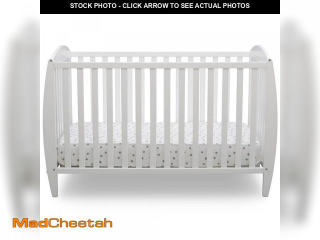 Lot 74-12273853 - Delta Children Taylor 4-in-1 Convertible Baby Crib - Bianca White - UNUSED