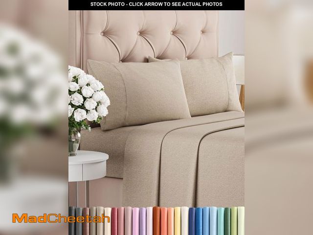 Lot 74-12308818 - King Size 4 Piece Sheet Set - Comfy Breathable &amp; Cooling Bed Sheets Set - Hotel Luxury Bedding f...