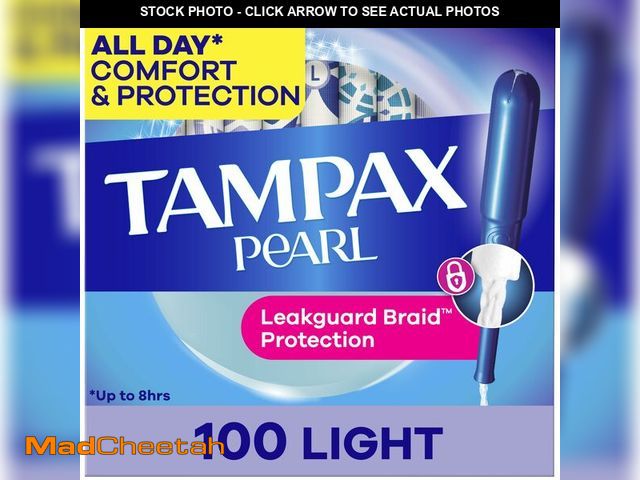 Lot 74-14385677 - Tampax Pearl Tampons, with LeakGuard Braid, Light Absorbency, Up to 100% Leak and Odor Free Protecti...