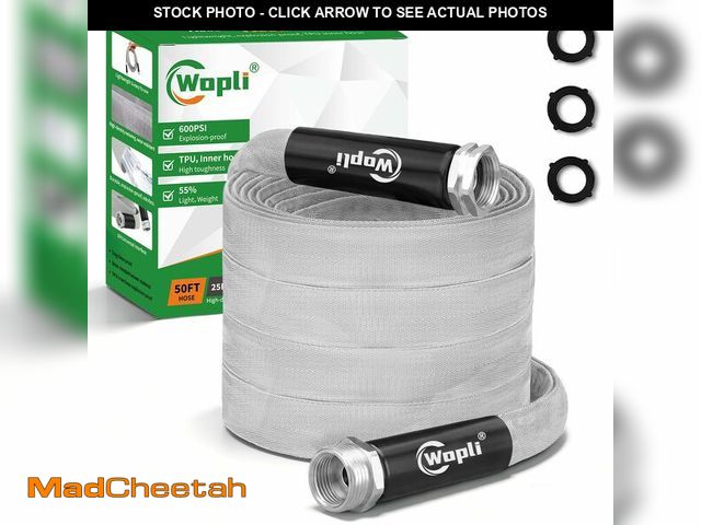 Lot 74-14208940 - Garden Hose 50ft, Ultra-Light &amp; Flexible Water Hose, Durable, All-Weather, Made of TPU-Drinking ...