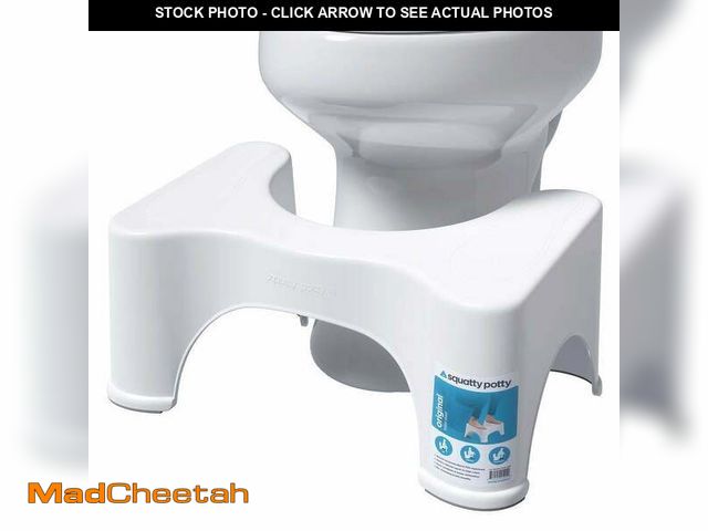 Lot 74-13060683 - Squatty Potty 9 in Plastic Toilet Stool, White - UNUSED