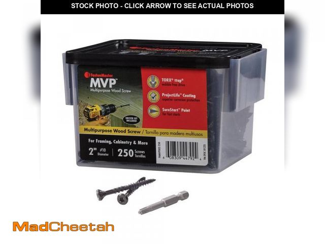 Lot 74-12401203 - FastenMaster #10 x 2 in. Torx TTAP Drive Suresink Flat Head MVP Multi-Purpose Wood Screw (250-Pack) ...